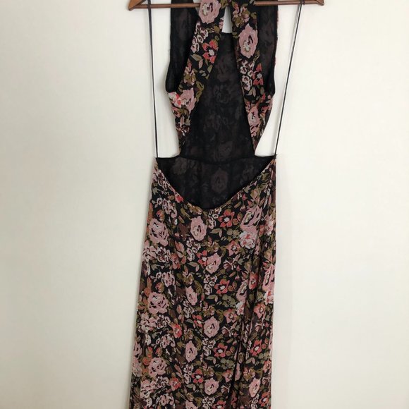 Zara - Backless Floral Maxi Dress - Picture 7 of 8
